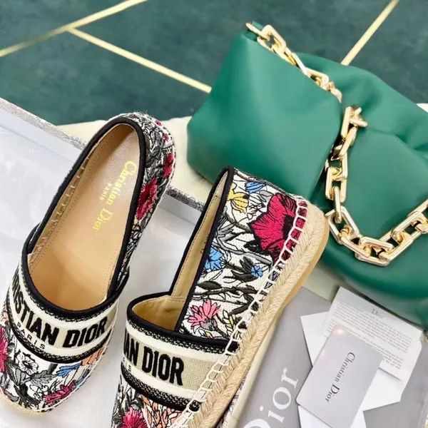 Dior Granville Espadrilles In Mille Fleurs Embroidered Cotton product view 7