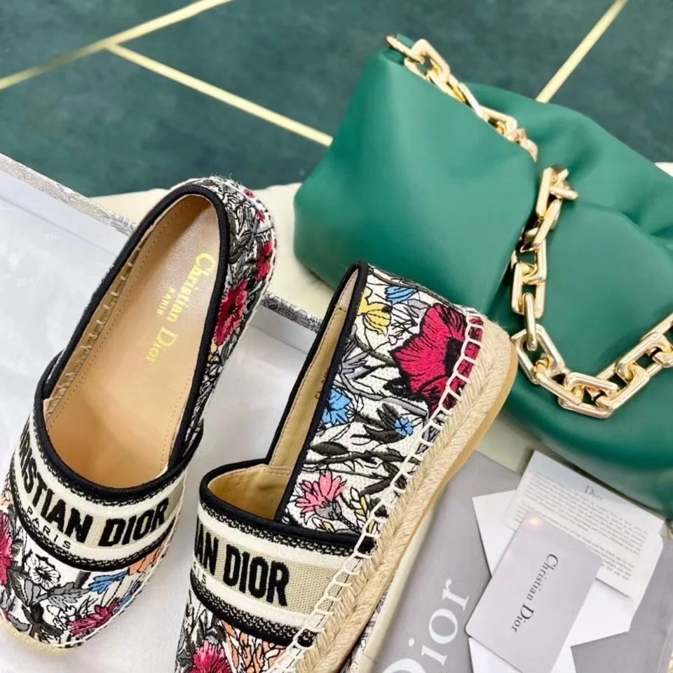 Dior Granville Espadrilles In Mille Fleurs Embroidered Cotton product view 7