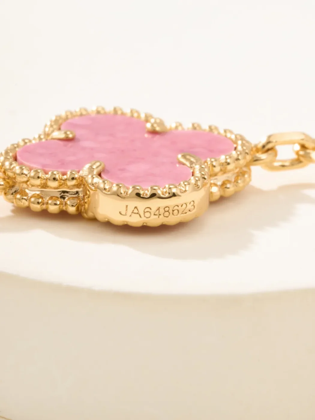 Van Cleef & Arpels Alhambra Pink Clover and Pave-Effect Gold-Tone Bracelet product view 10