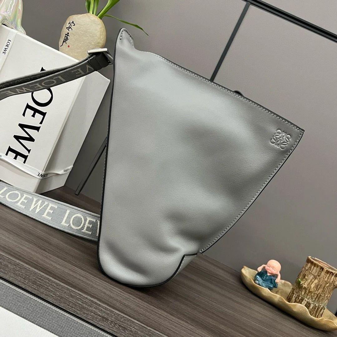 Loewe Anton Sling Bag in Grey Calfskin and Jacquard product view 5