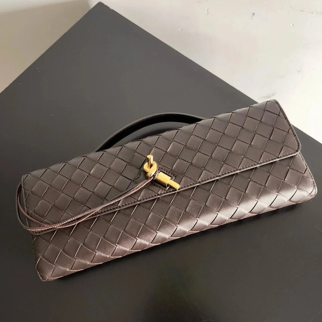 Bottega Veneta Andiamo Clutch with Handle in Fondant Intrecciato Lambskin product view 8