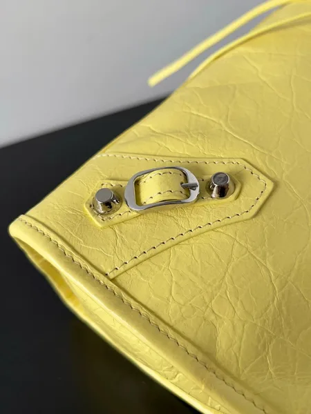 Balenciaga Le City Small Bag in Yellow Arena Lambskin product view 6