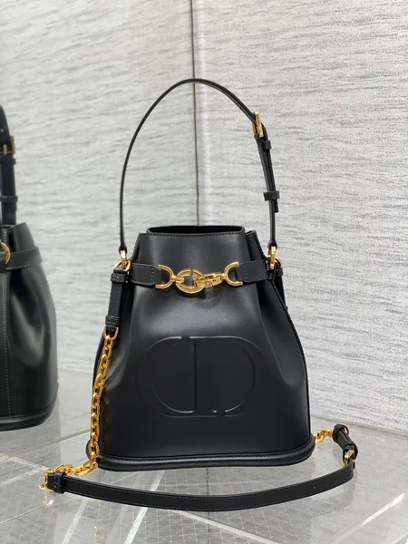 Dior C’est Medium Bag in Black Saddle Calfskin product view 2