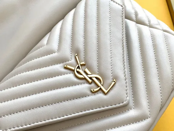 Saint Laurent Joe Backpack In White Quilted Lambskin product view 5
