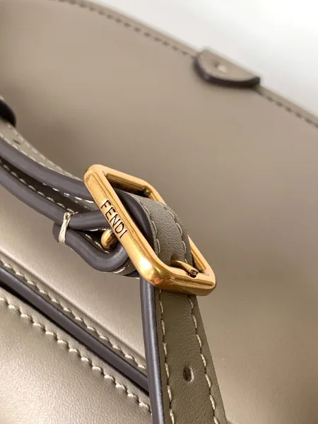 Fendi C’mon Small Bag in Grey Calfskin product view 10