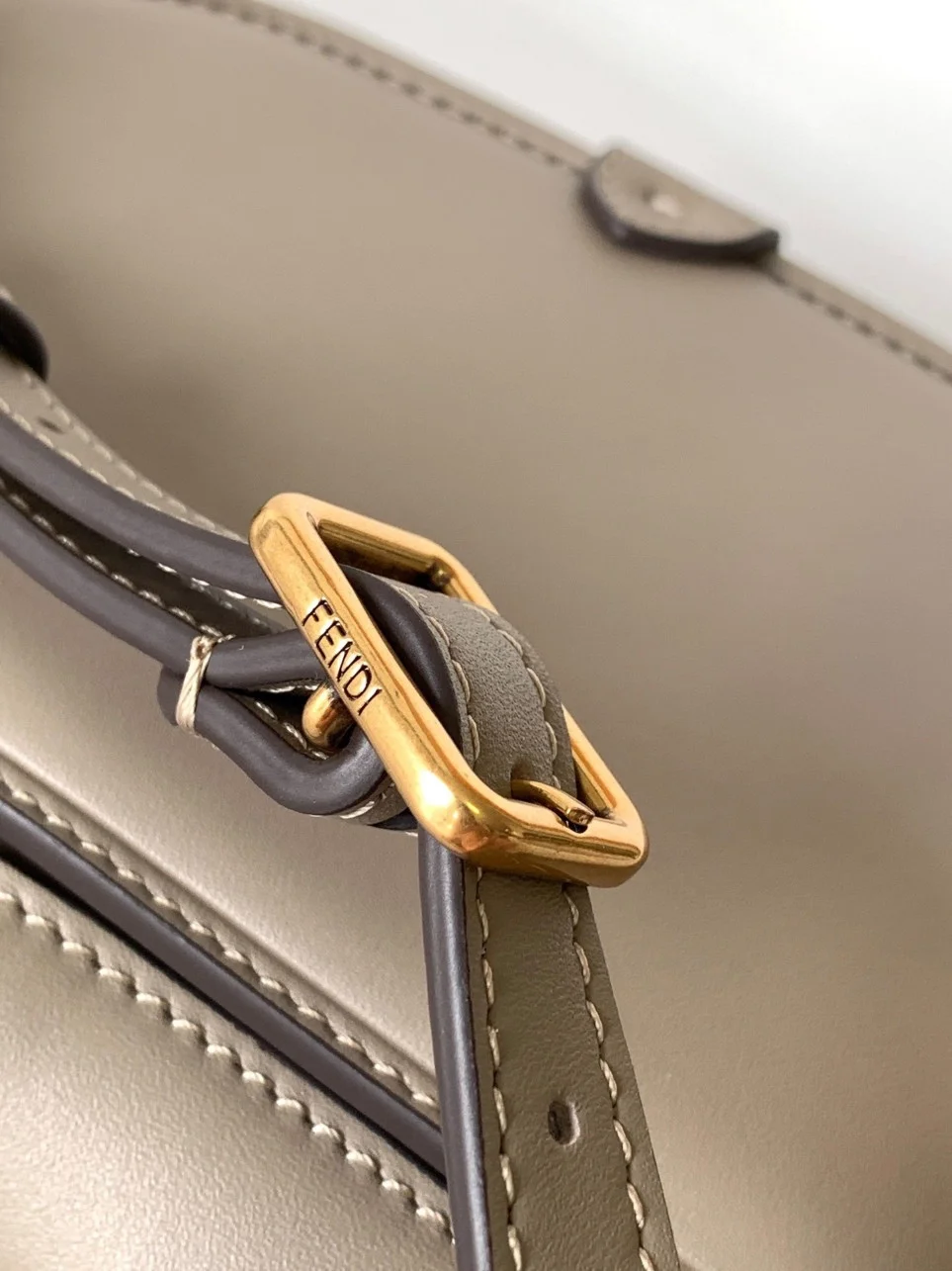 Fendi C’mon Small Bag in Grey Calfskin product view 10