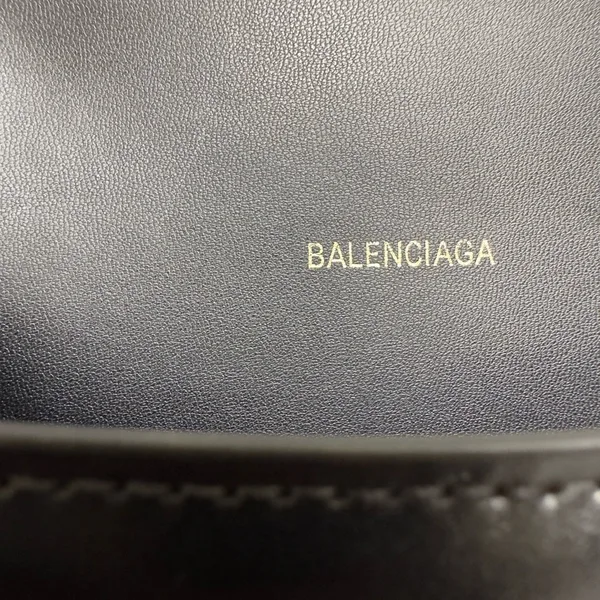 Balenciaga Hourglass XS Bag in Black Box Calfskin product view 9