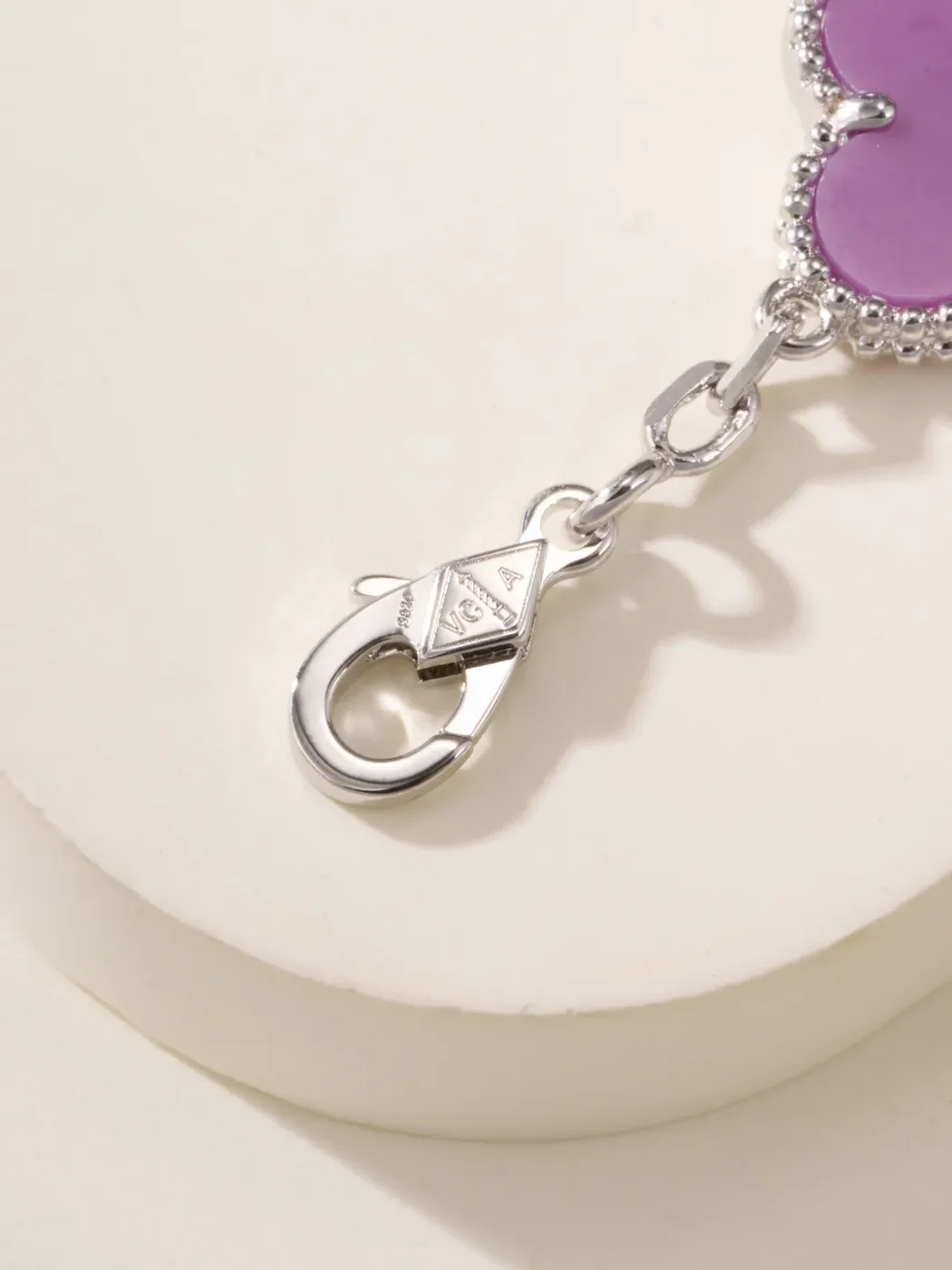 Van Cleef & Arpels Alhambra Purple Five-Clover Silver-Tone Bracelet product view 8