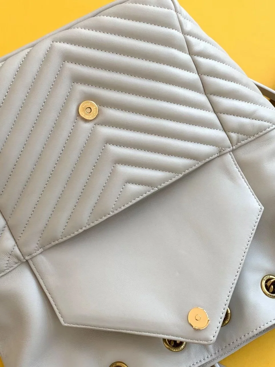Saint Laurent Joe Backpack In White Quilted Lambskin product view 8