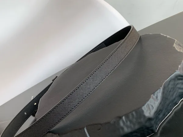 Prada Triangular Buckle Belt 25MM in Black Saffiano Leather product view 4