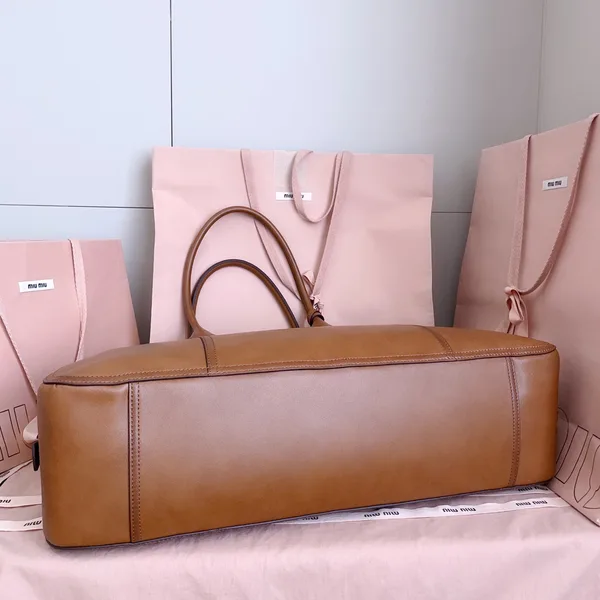 Miu Miu Vivant Leather Bag — Cognac product view 4