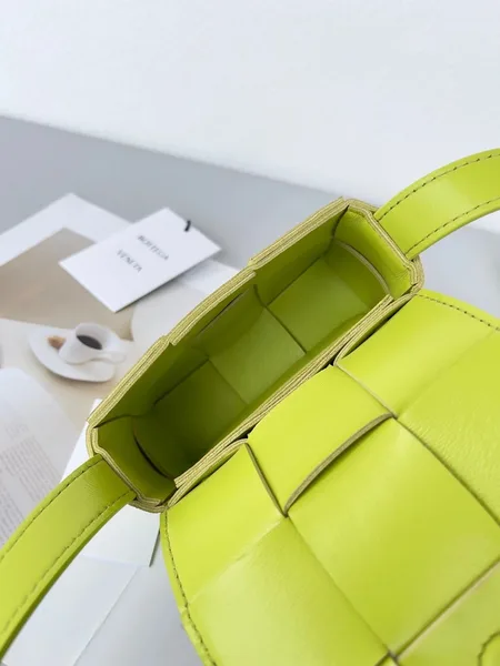 Bottega Veneta Candy Cassette Bag In Acid Kiwi Lambskin product view 9