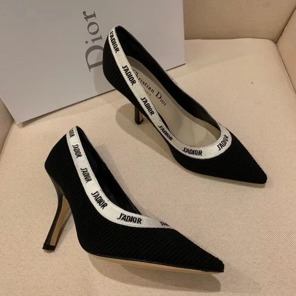 Dior J’Adior Pumps 100mm In Black Technical Fabric product view 4