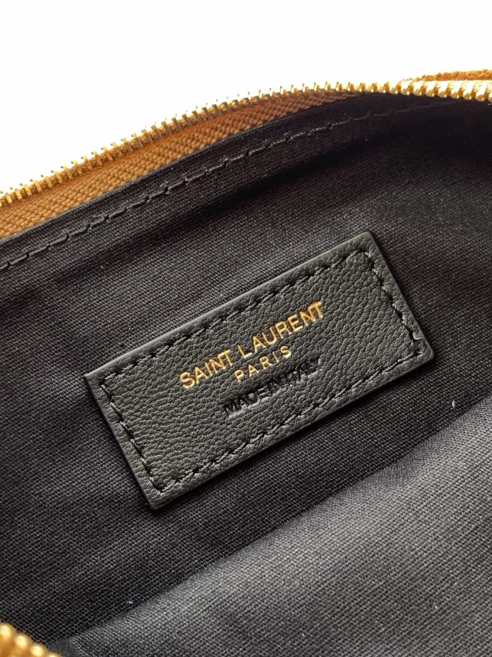 Saint Laurent Amalia Shouler Bag in Brown Suede Calfskin product view 11
