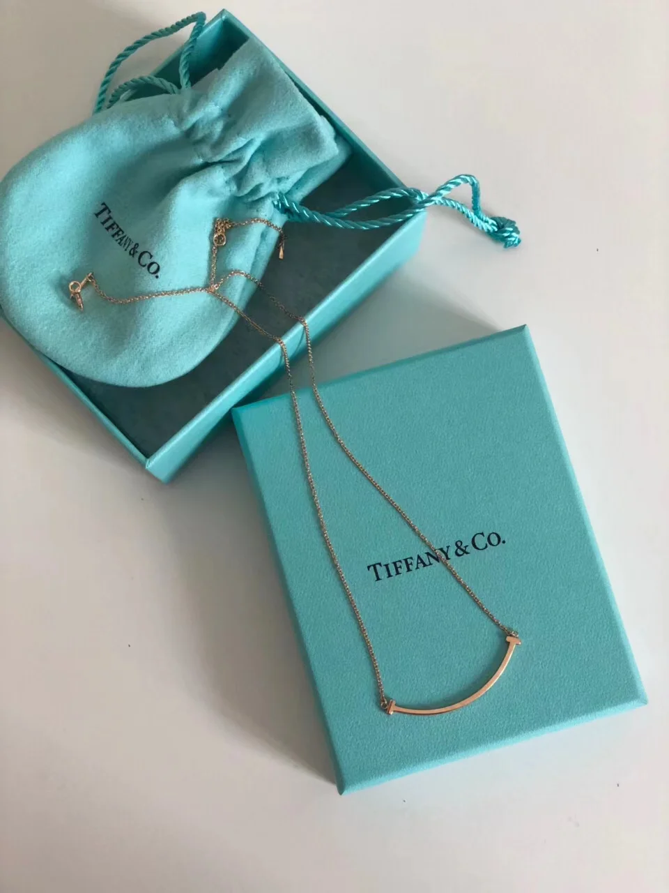 Tiffany & Co. Medium Smooth Smile Necklace Gold-Tone product view 3