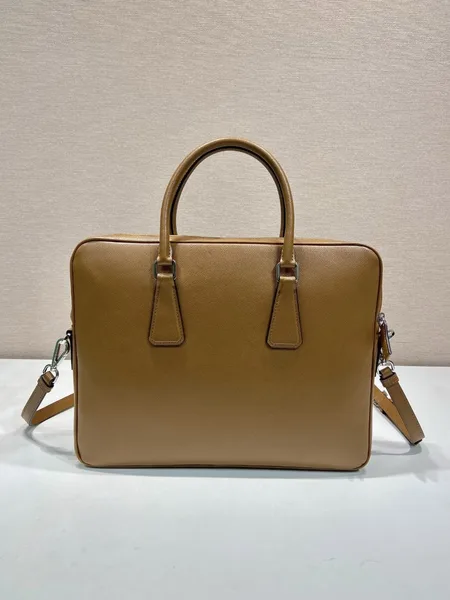 Prada Briefcase in Brown Saffiano Leather product view 6