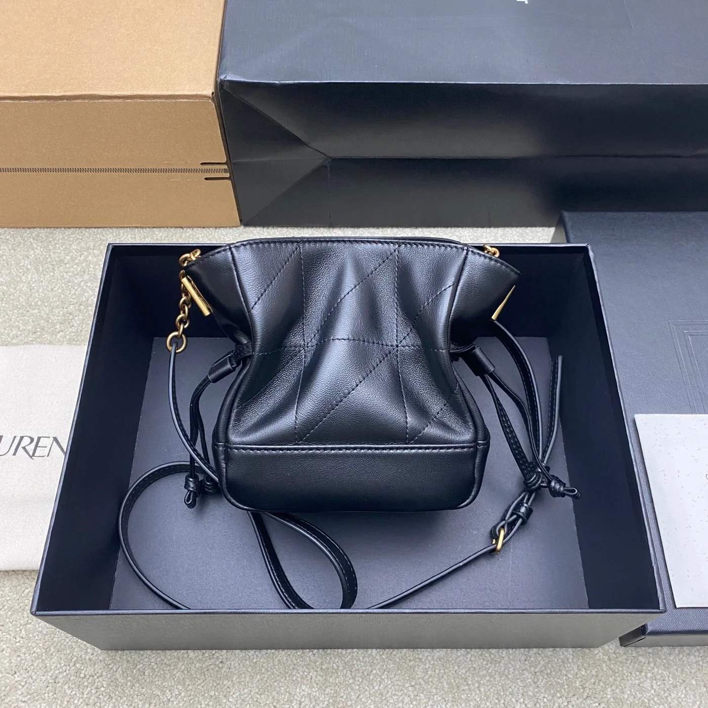 Saint Laurent Jamie Mini Shoulder Pouch — Black product view 2