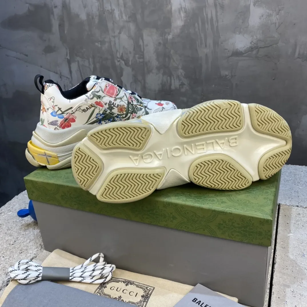 Balenciaga x Gucci Triple S Floral Print Sneakers product view 9