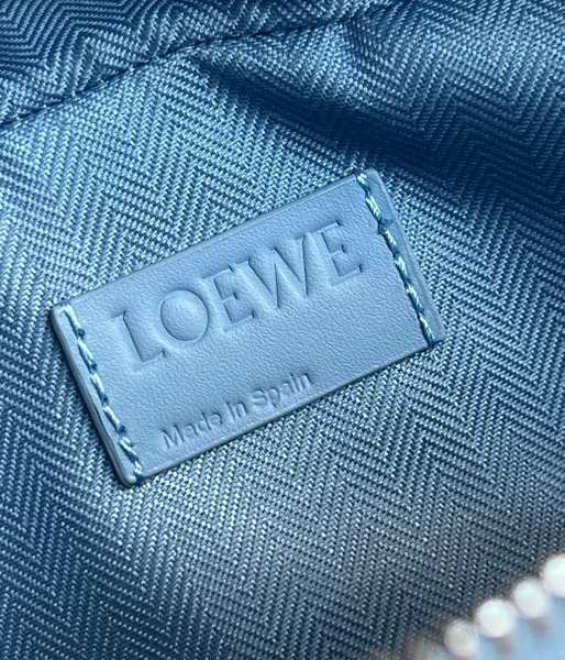 Loewe Mini Camera Crossbody Bag in Blue Calfskin product view 9
