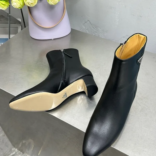 Prada Ankle Boots 55mm in Black Leather product view 5