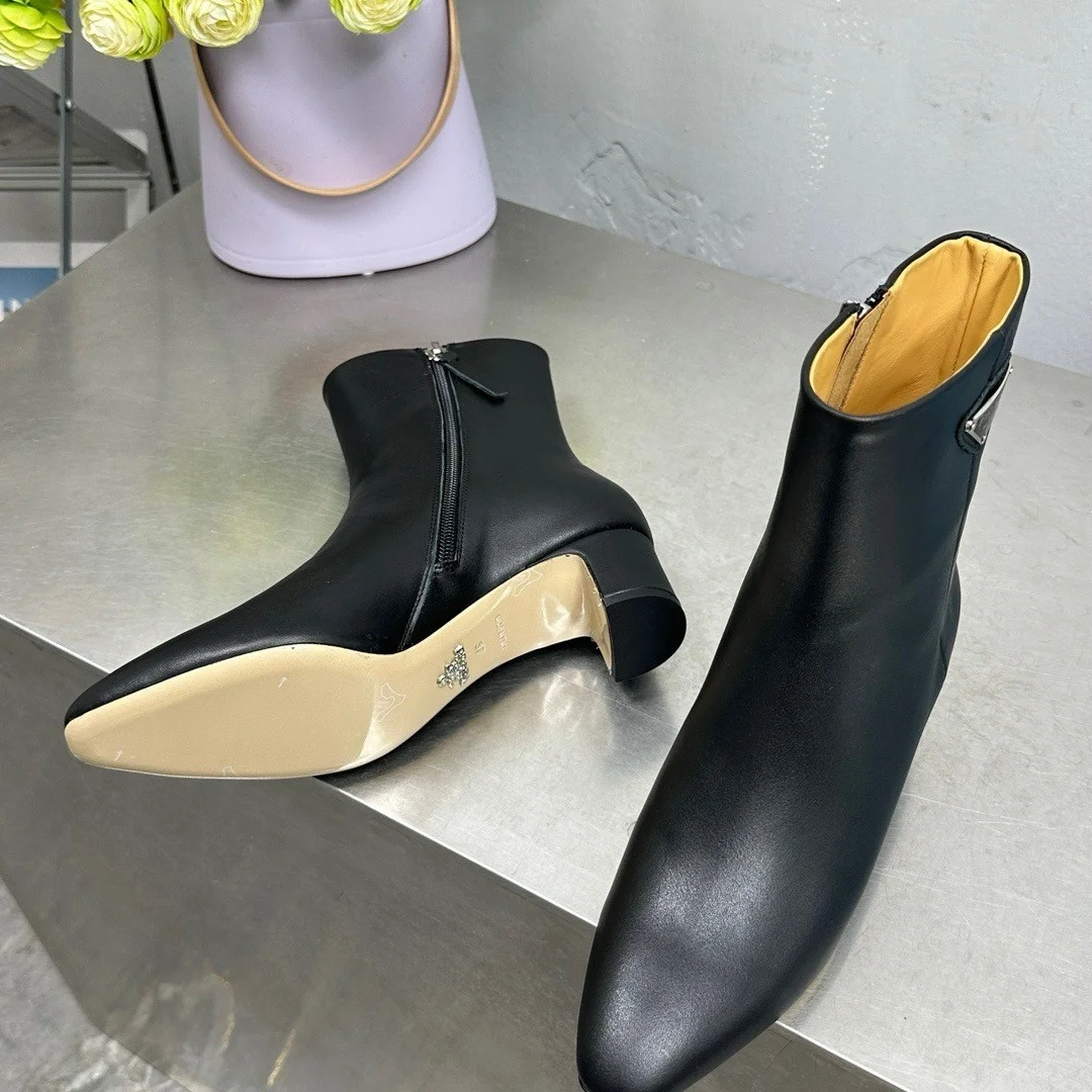 Prada Ankle Boots 55mm in Black Leather product view 5