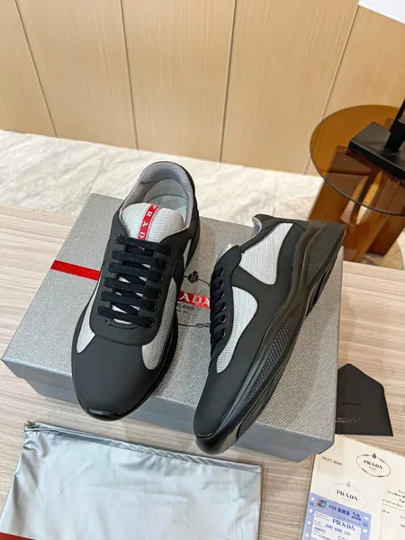Prada America’s Cup Sneakers in Black Rubber and Bike Fabric product view 7