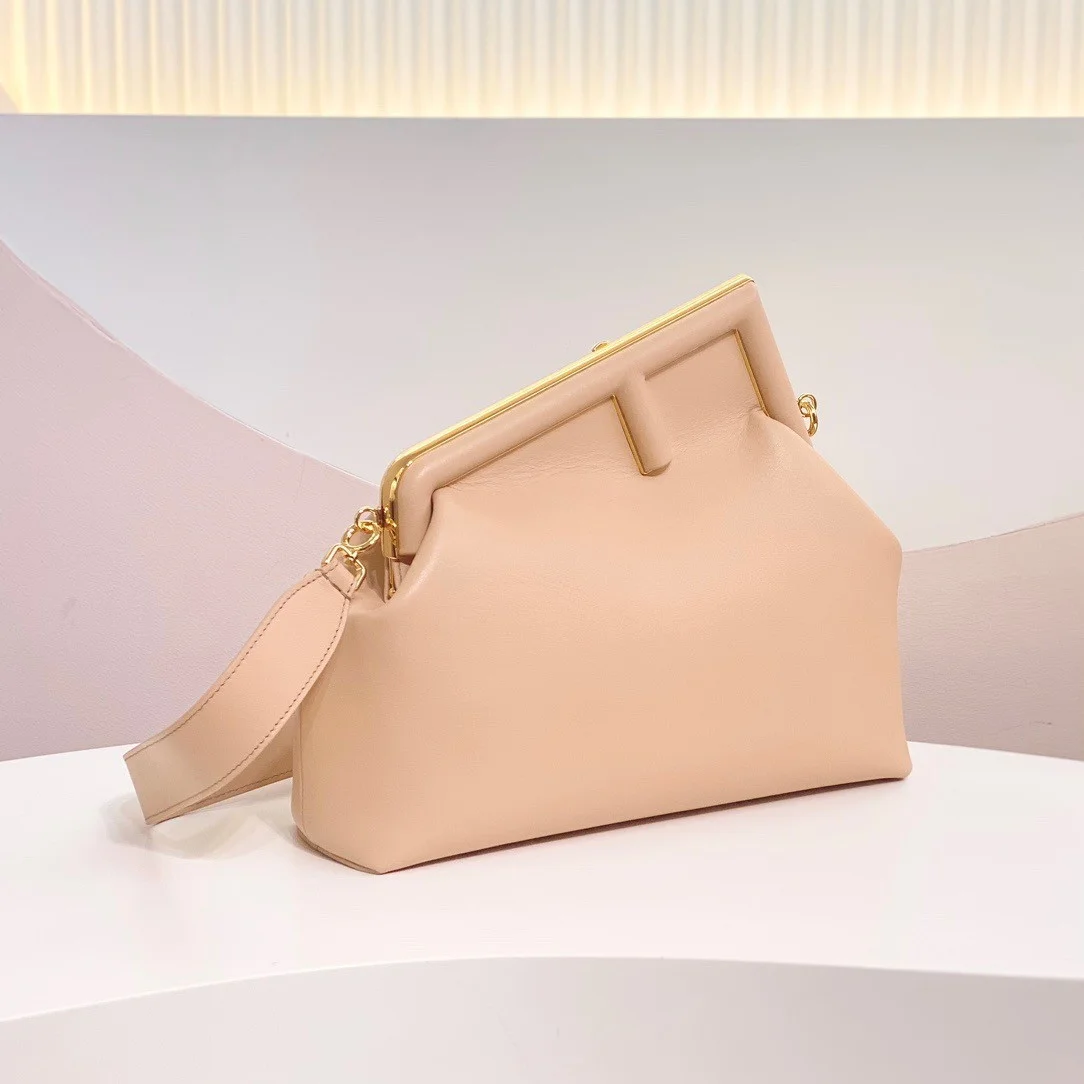 Fendi First Medium Bag In Powder Pink Nappa Leather product view 6