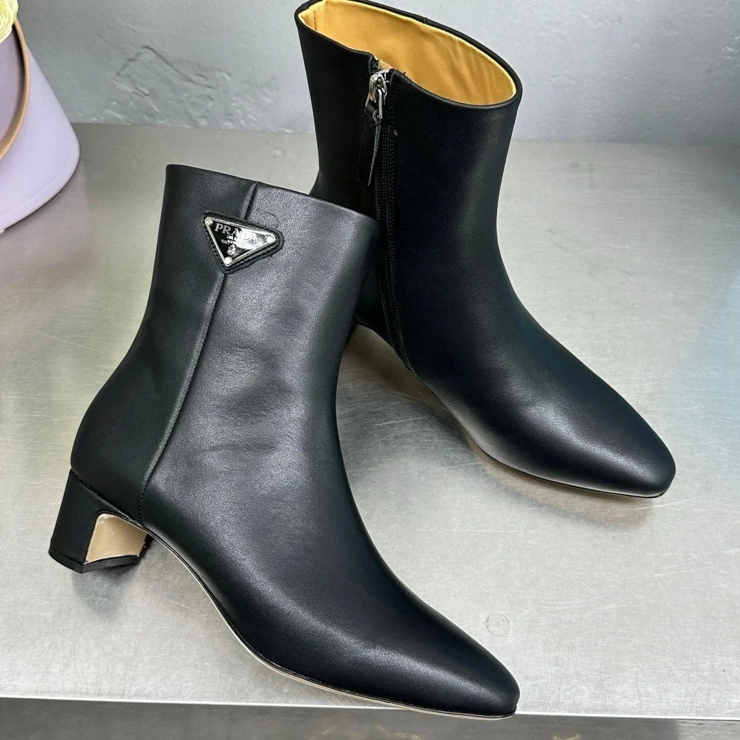 Prada Ankle Boots 55mm in Black Leather product view 9