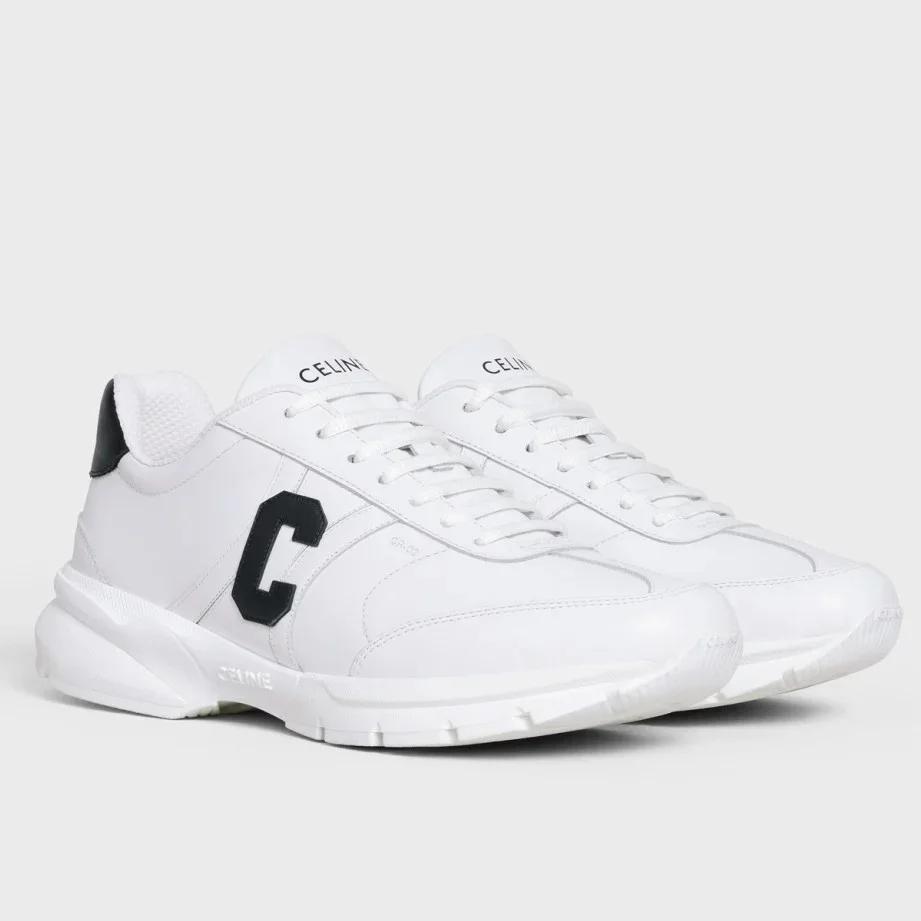 Celine Women’s Runner CR-02 Low-top Sneakers in White Leather product view 1