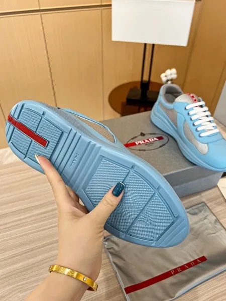 Prada America’s Cup Sneakers in Blue Rubber and Bike Fabric product view 7