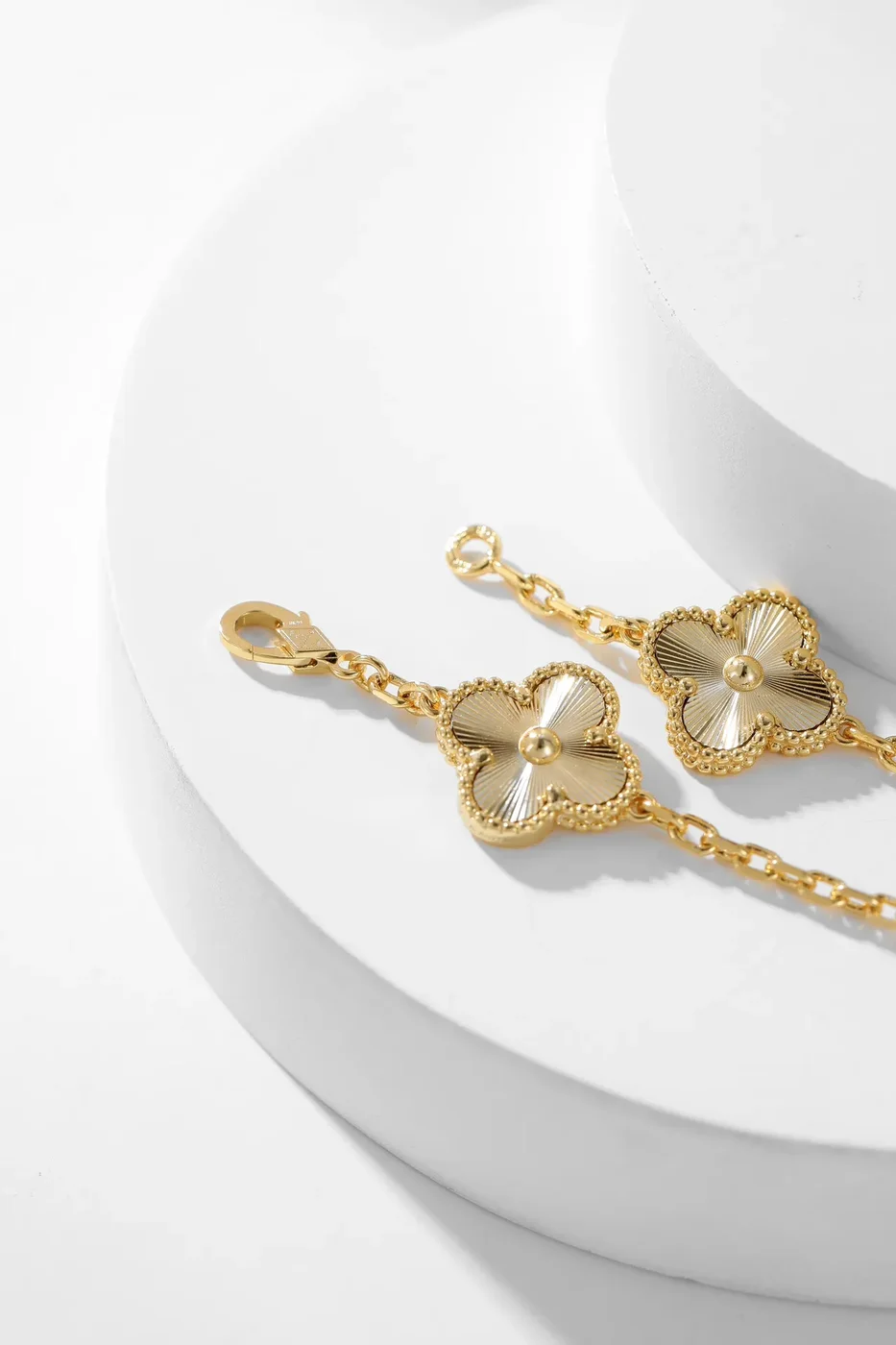 Van Cleef & Arpels Alhambra Pave-Effect Ten-Motif Gold-Tone Necklace product view 9