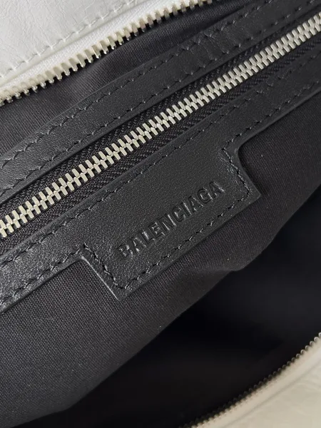 Balenciaga Le City Medium Bag in White Arena Lambskin product view 8