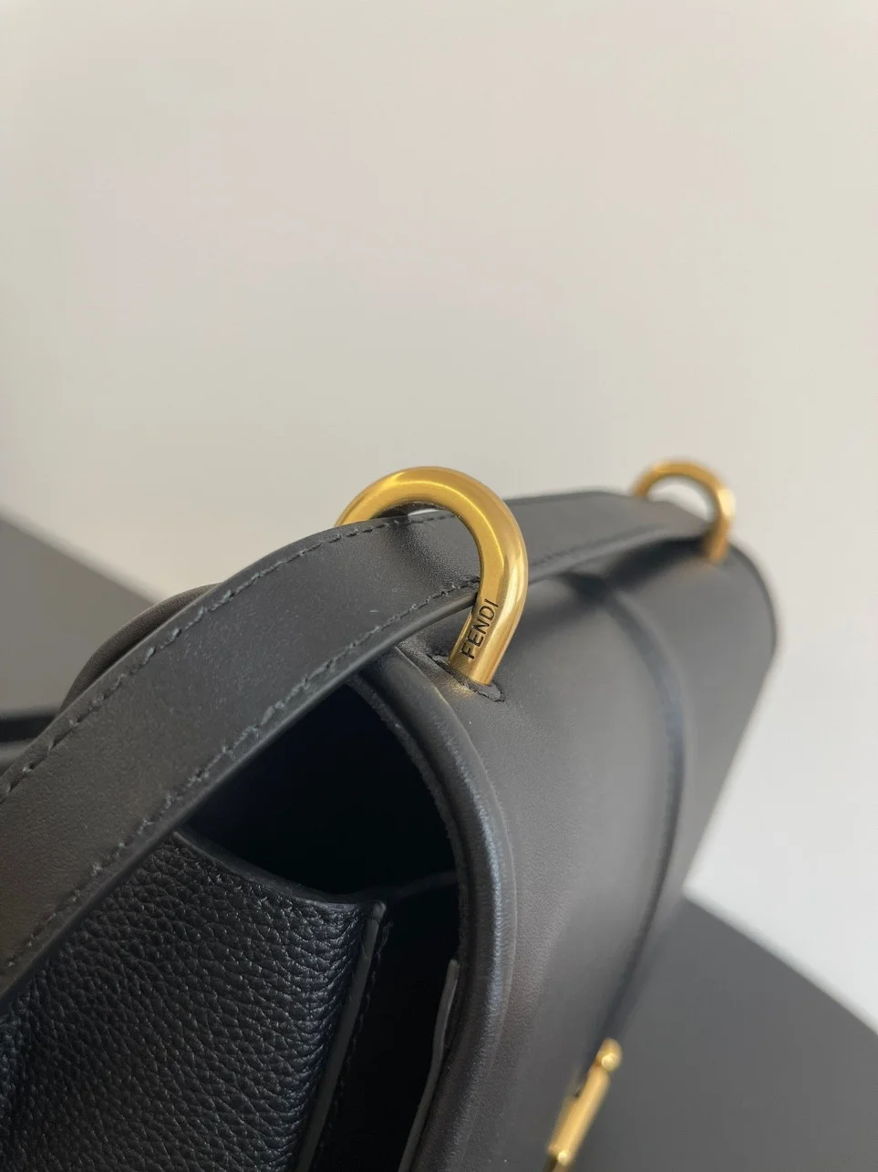 Fendi C’mon Medium Bag in Black Calfskin product view 2