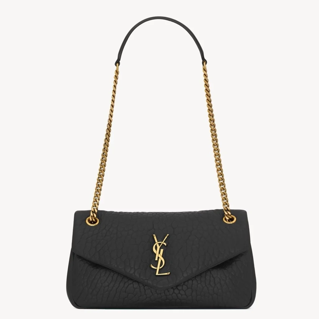 Saint Laurent Calypso Small Bag In Black Grained Lambskin product view 1