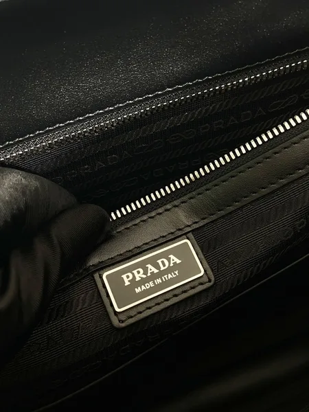 Prada Briefcase in Grey Saffiano Leather product view 7