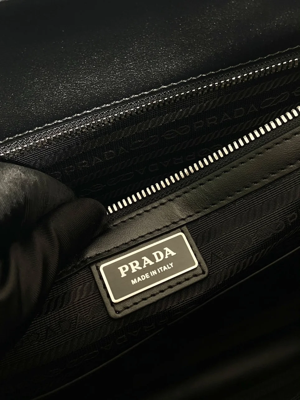 Prada Briefcase in Grey Saffiano Leather product view 7