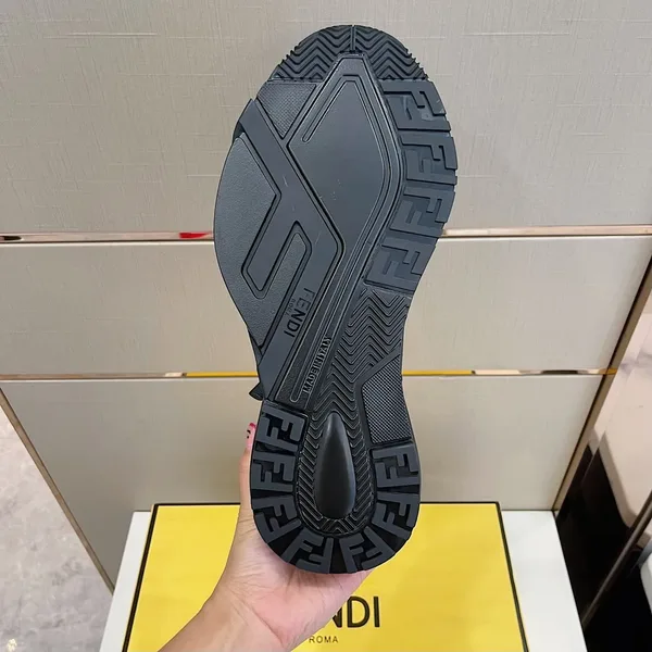 Fendi Flow Low-Top Sneakers in Black FF product view 9