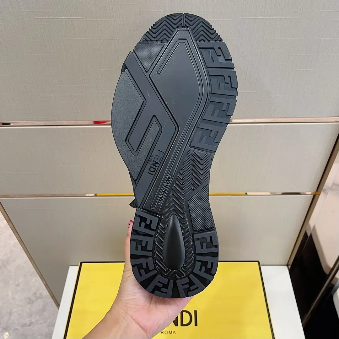 Fendi Flow Low-Top Sneakers in Black FF product view 9