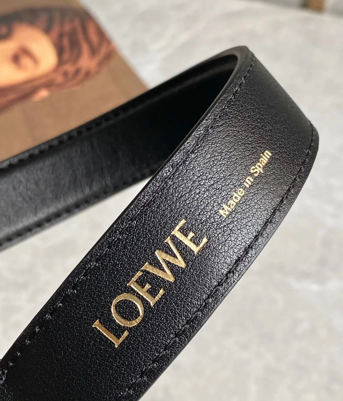 Loewe Cubi Medium Bag in Black Anagram Jacquard product view 5