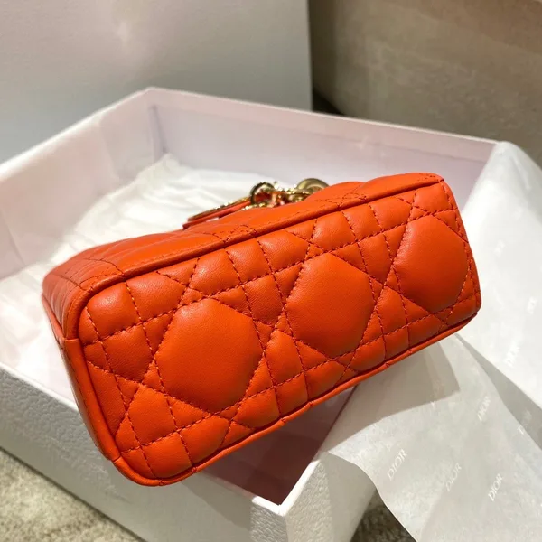 Dior Lady D-Joy Medium Bag In Red Cannage Lambskin product view 9