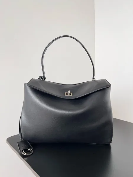 Balenciaga Rodeo Medium Bag in Noir Calfskin product view 6
