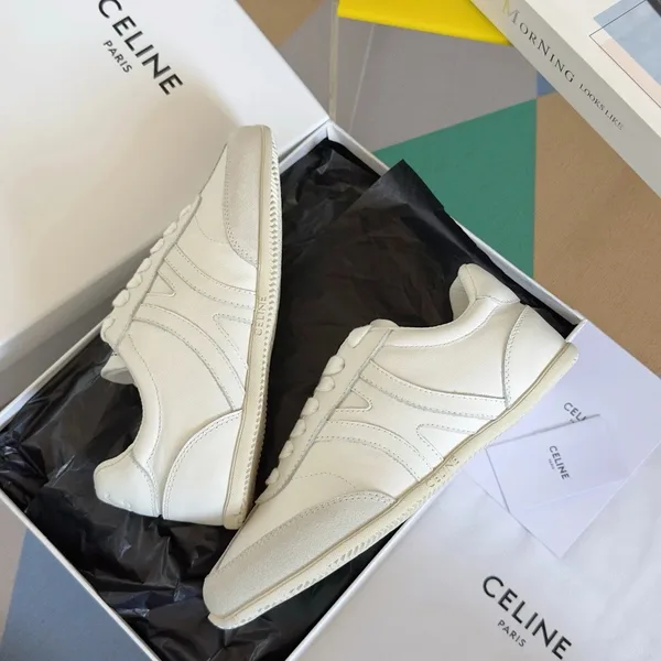 Celine Women’s Jogger Low-top Sneakers in White Leather product view 8