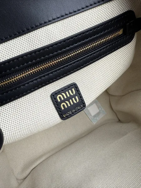 Miu Miu Large Backpack in Black Calfskin product view 10