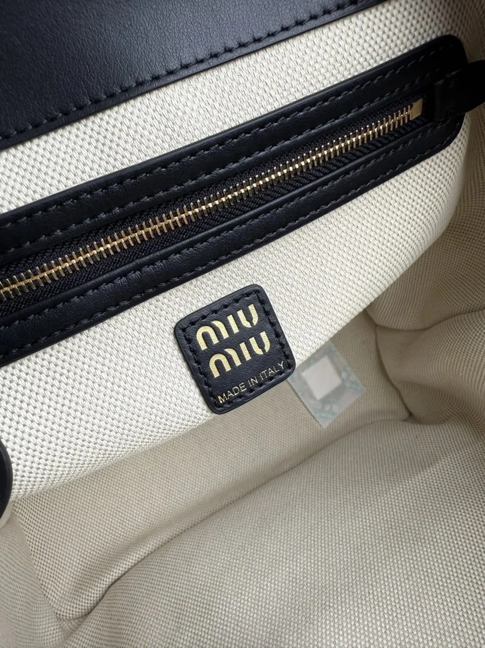 Miu Miu Large Backpack in Black Calfskin product view 10