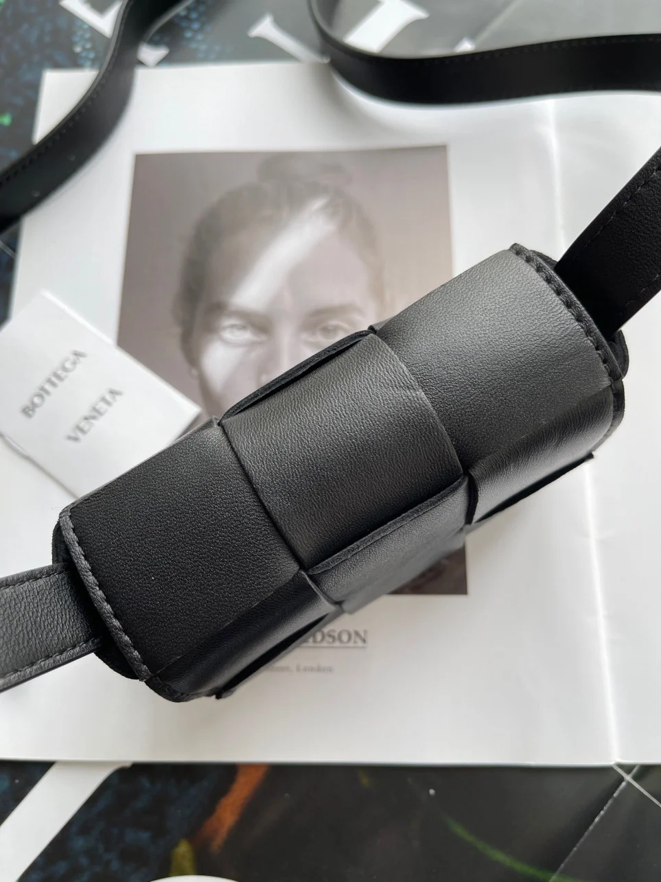 Bottega Veneta Candy Cassette Bag In Black Lambskin product view 3