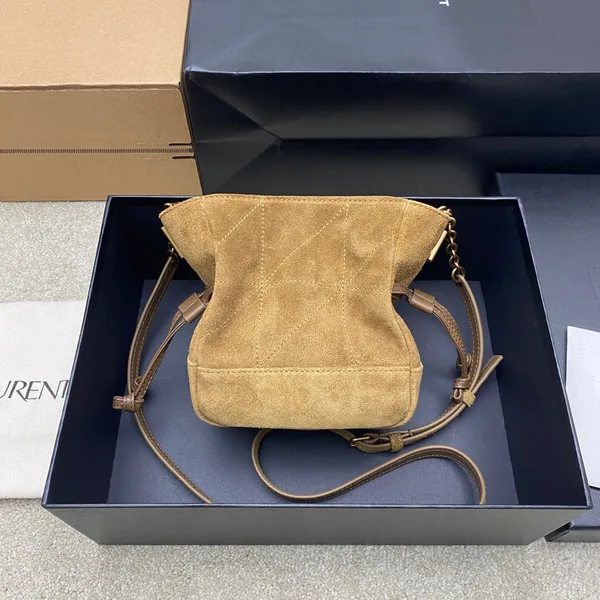 Saint Laurent Jamie Mini Shoulder Pouch — Tan Suede product view 2