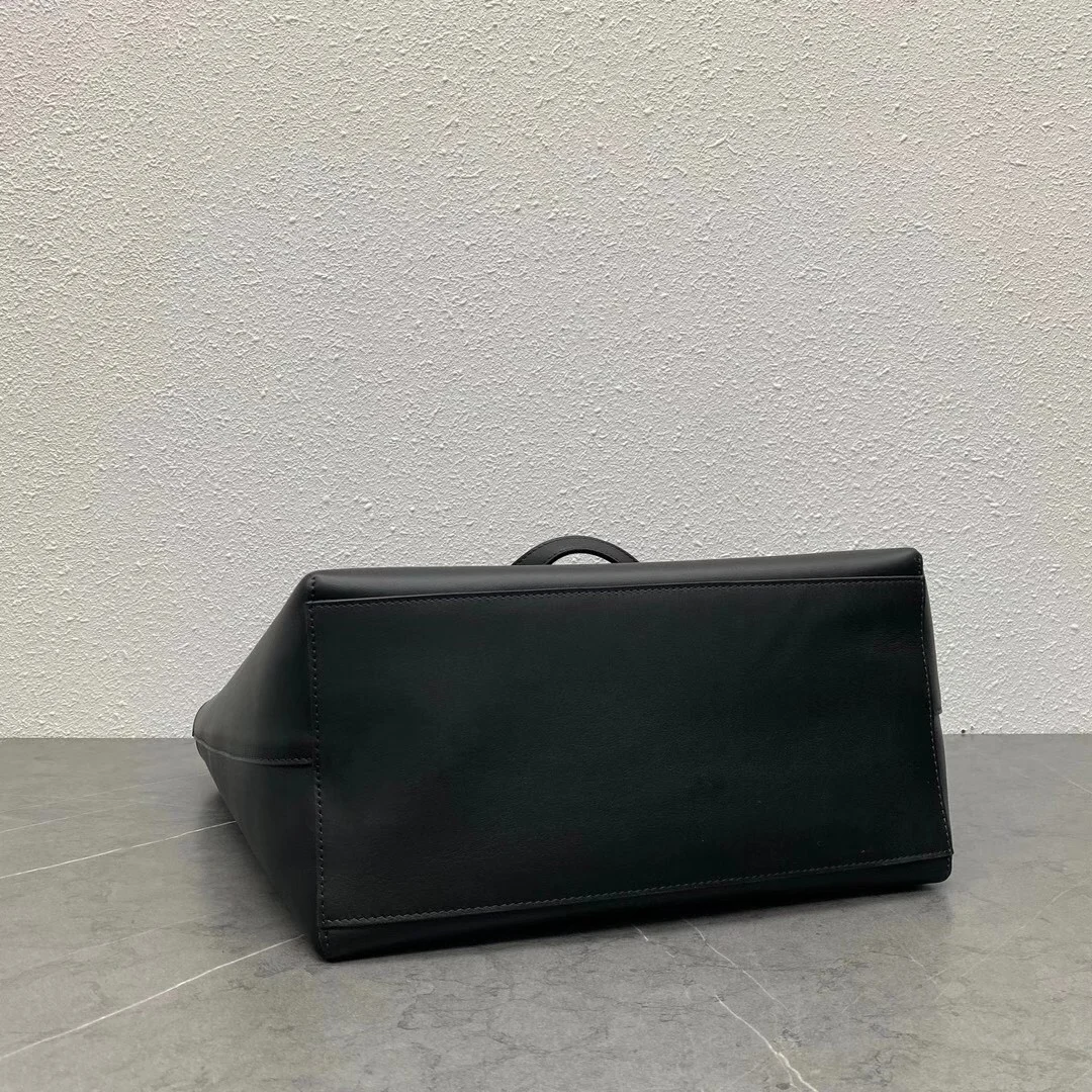 Loewe Anagram Small Tote In Black Classic Calfskin product view 9