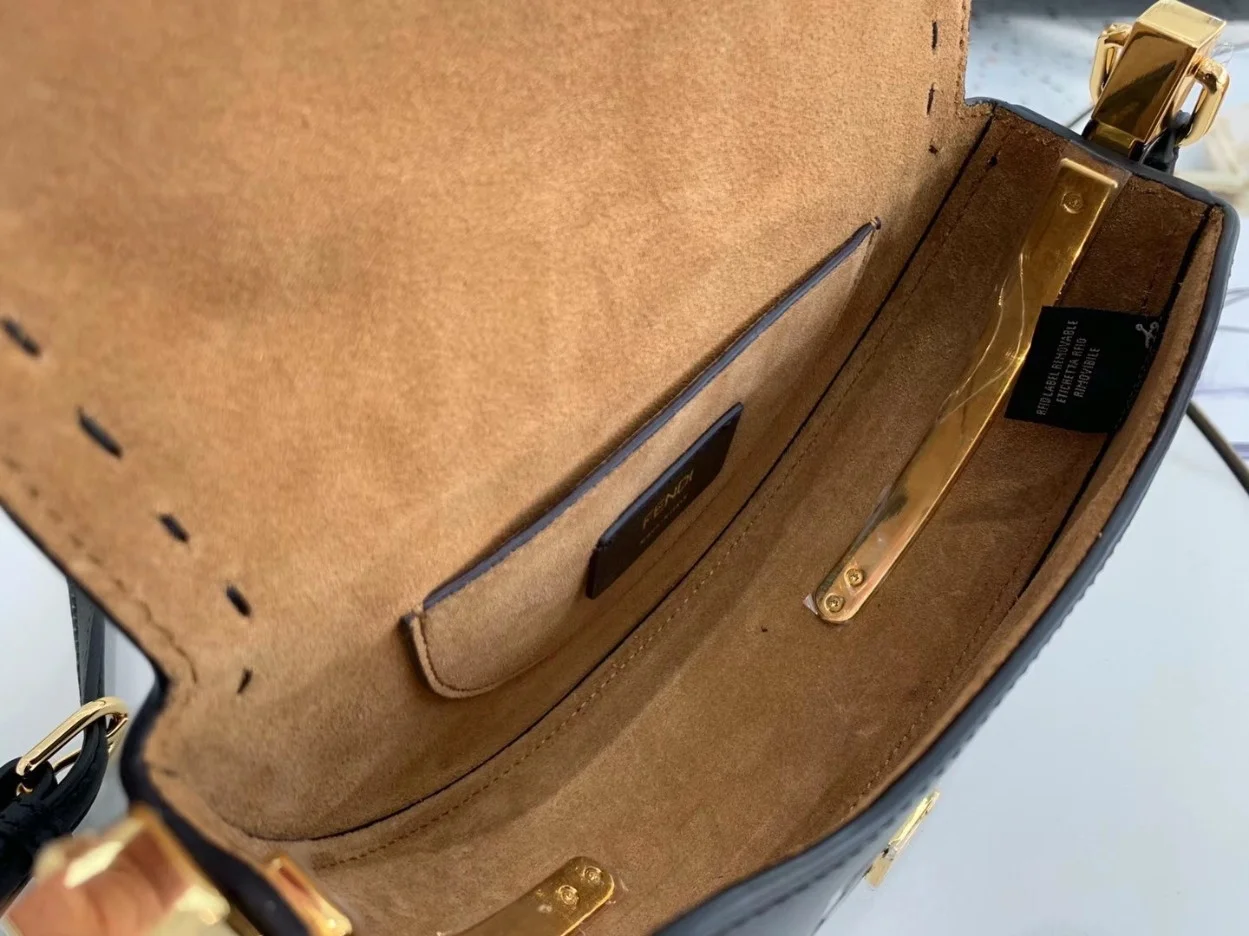 Fendi Moonlight Saddle Bag In Black Calfskin product view 6