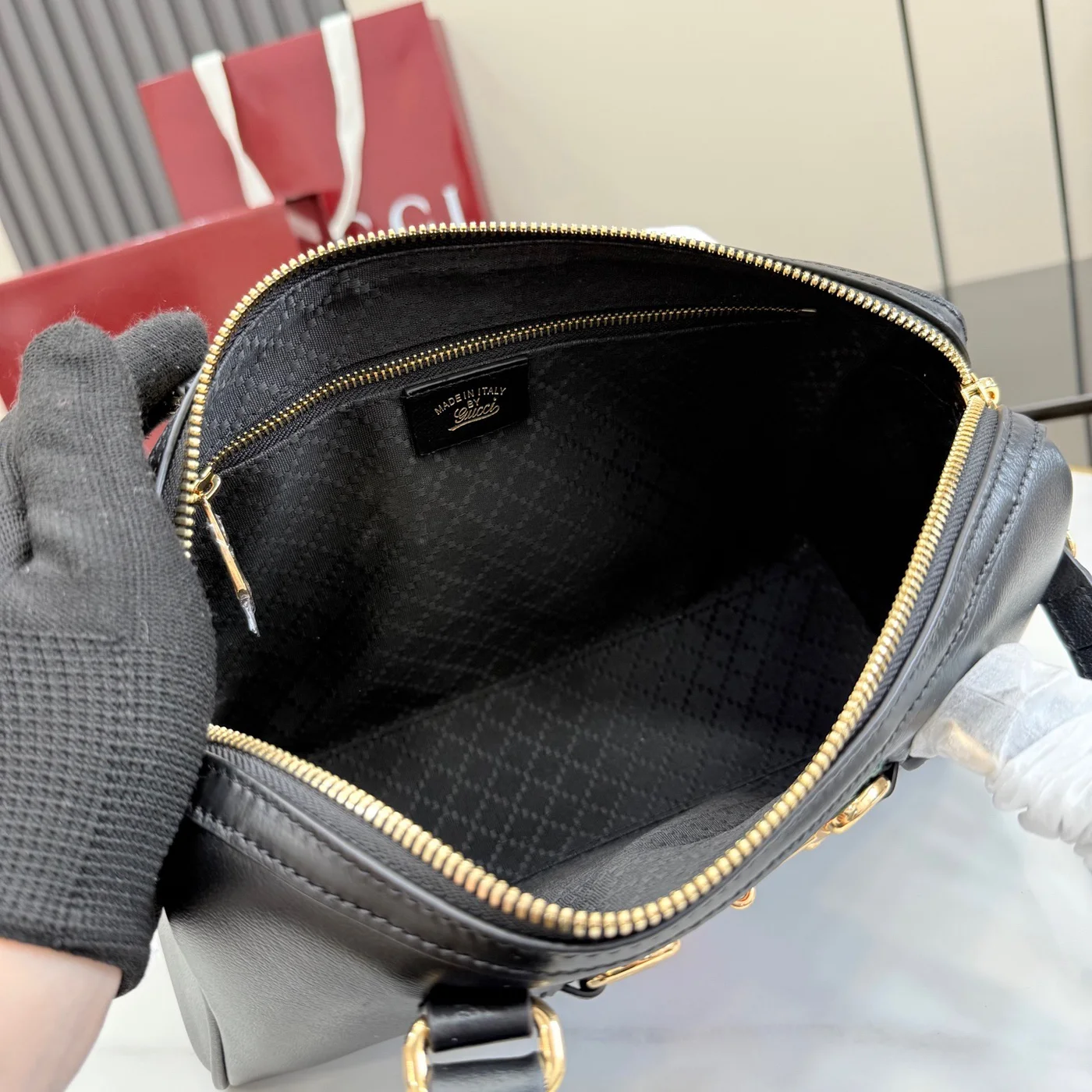 Gucci Borsetto Medium Boston Bag — Black product view 8