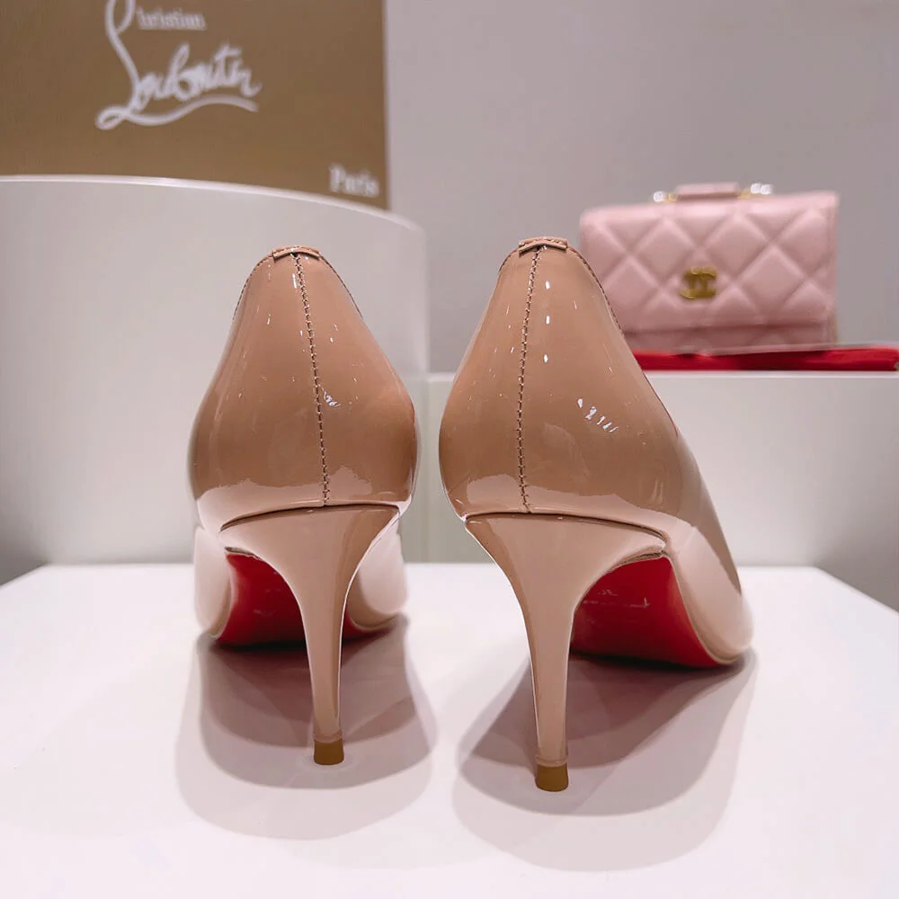 Christian Louboutin Kate 70 Patent Pumps Nude Pink product view 8